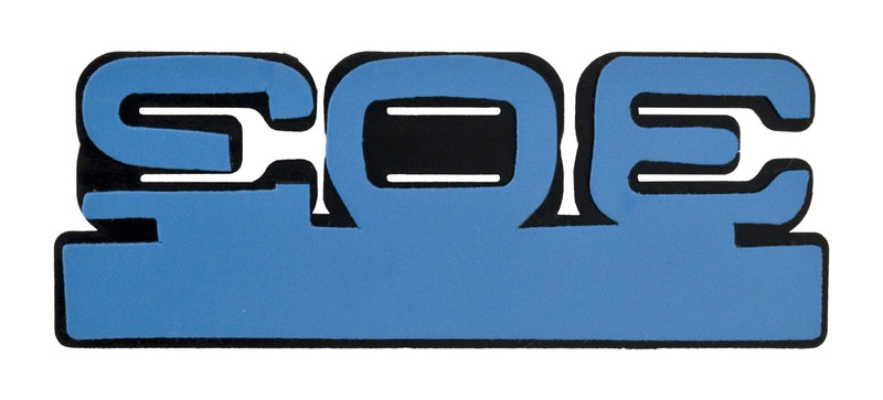 383 Stroker 6.2L Engine Emblem Badge Logo with Black & Chrome Trim - 4" Long