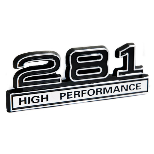 1996-2010 Ford Mustang 4" Black & Chrome 281 ci 4.6L High Performance 3D  Emblem
