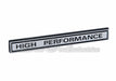 Chrome & Black High Performance Exterior Emblem Badge Plate - Universal Fitment