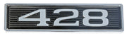 428 Mustang Black Chrome Plated Hood Scoop 3D Adhesive Backed Emblem