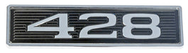 428 Mustang Black Chrome Plated Hood Scoop 3D Adhesive Backed Emblem