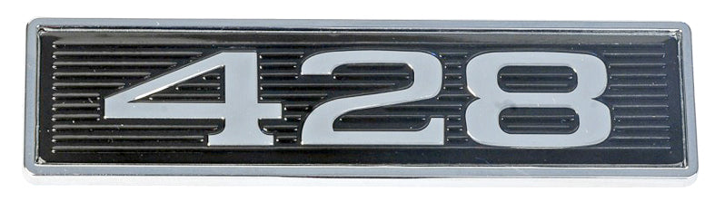 428 Mustang Black Chrome Plated Hood Scoop 3D Adhesive Backed Emblem