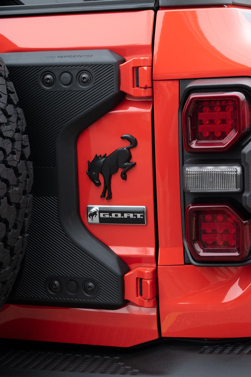 2021-2023 Bronco Genuine Ford OEM Black Bucking Bronco & GOAT Emblem Kit