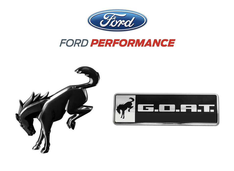 2021-2023 Bronco Genuine Ford OEM Black Bucking Bronco & GOAT Emblem Kit