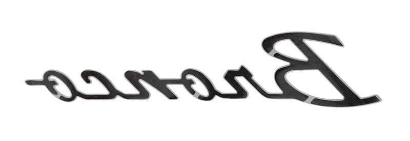 2021-2023 Ford Bronco OEM M-1447-BSS Silver Script Heritage Fender Emblems Pair