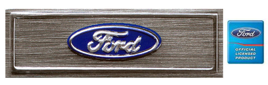 1979-1986 Mustang Ford Oval Rocker Panel Door Sill Step Plate Emblem 1.25" x .5"