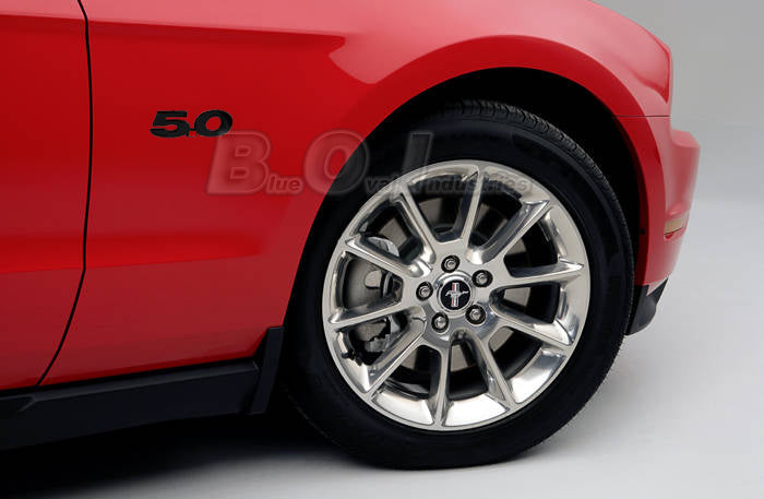 2011-2014 Mustang GT 5.0 Liter Gloss Black Exterior Fender Emblem with Red Dot