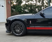 2007-2014 Shelby GT500 4.25" Cobra Snake Fender Side Emblems Red & Chrome Pair