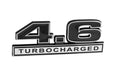 1996-2010 Ford Mustang GT 4.6 Turbocharged 5" Emblem Black Inlay w/ Chrome Trim