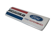 Mustang "Powered By Ford Performance" 5.5" Emblems Fender Badges Chrome - Pair