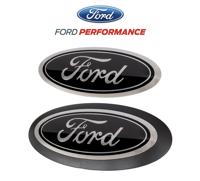 2018-2021 Ford F150 No Camera OEM Front Grille Rear Tailgate Emblems Black
