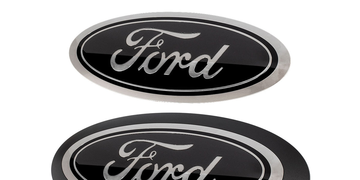 18-20 Ford F-150 Smoke Black Oval Grille & Tailgate Badges Without Front  Camera