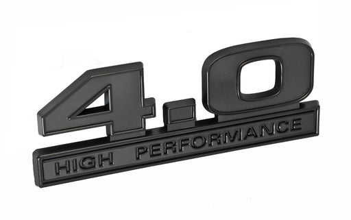 Ford Mustang Black 4.0 High Performance Fender Emblem Badge 5" x 1.75"