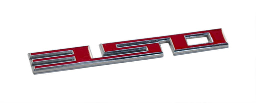 350 Ford Mustang Chrome & Red Metal 5.5" Fender Trunk Emblem Badge