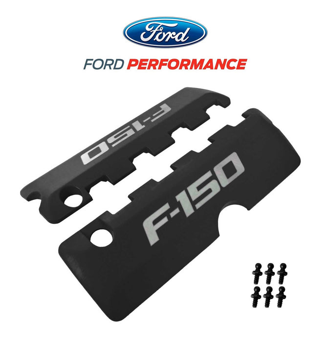 2011-2017 Ford F-150 5.0 M-6067-F150B Black Engine Coil Covers Pair w/ Ball Studs