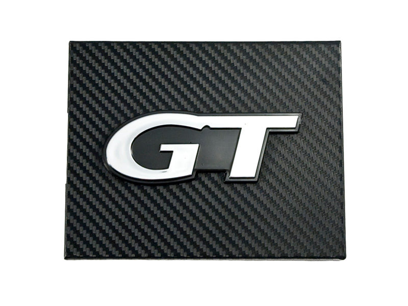 1998-2004 Mustang Carbon Fiber Stainless Engine Fuse Box Cover w/ GT Emblem