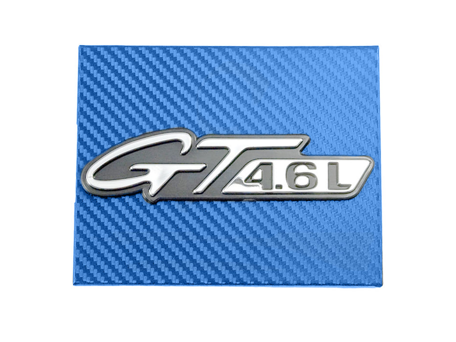 1998-2004 Mustang Blue Carbon Fiber Engine Fuse Box Cover w/ GT 4.6L Emblem