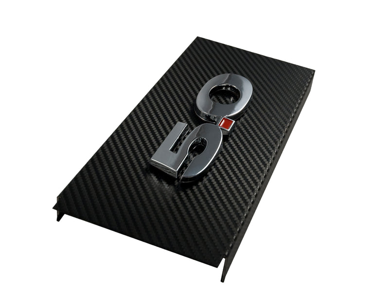2011-2014 Mustang GT Carbon Fiber Engine Fuse Box Cover w/ Chrome 5.0 Emblem