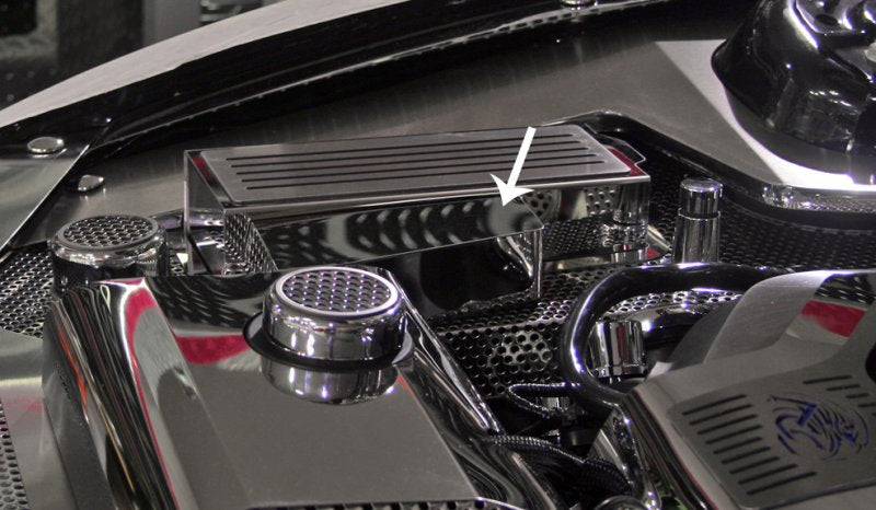 2011-2014 Mustang GT Perforated Polished Stainless Steel BCM Cover