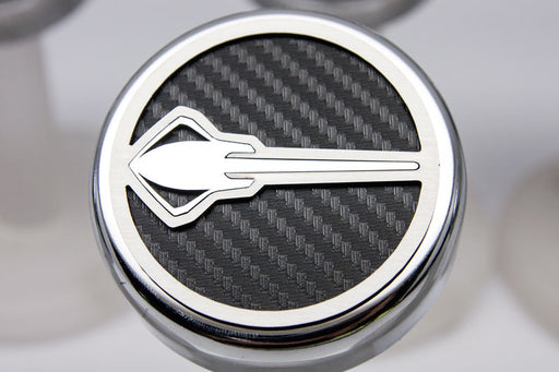 C7 Corvette Manual 6pc Engine Cap Covers Set - Carbon Fiber & Stainless Stingray