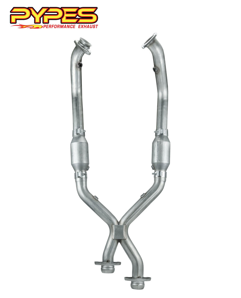 1999-2004 Mustang GT PYPES XFM36E X-Pipe w/ High Flow Cats Catalytic Converters