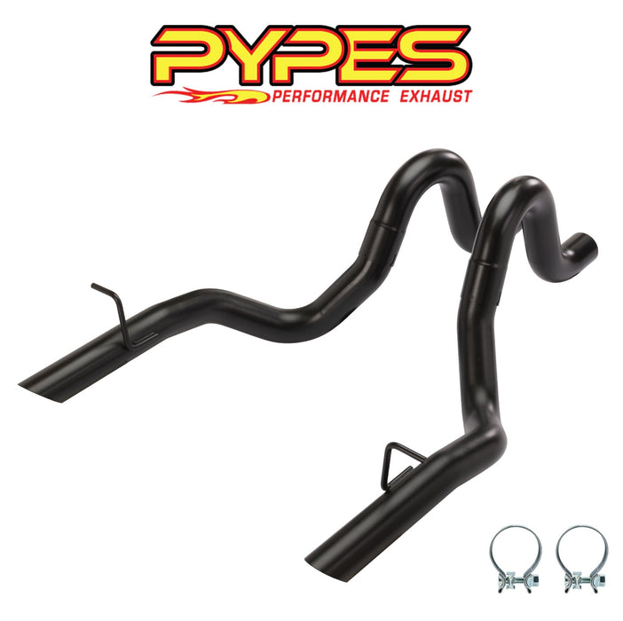 1987-1993 Ford Mustang LX 5.0 Pypes Stainless 3" Exhaust Tailpipes Black