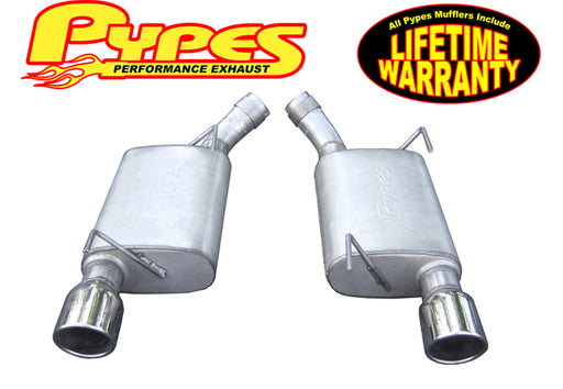 2005-2009 Mustang GT PYPES Axle Back Muffler Exhaust Kit w/ 4" Tips SFM60V