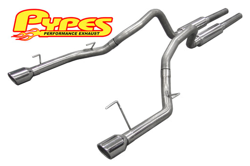 2005-2009 Mustang GT PYPES 2.5" Mid-Muffler Exhaust System Kit 4" Tips SFM66