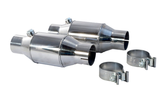 1986-2010 Ford Mustang 2.5" PYPES High Flow Ceramic Cats Catalytic Converters PR