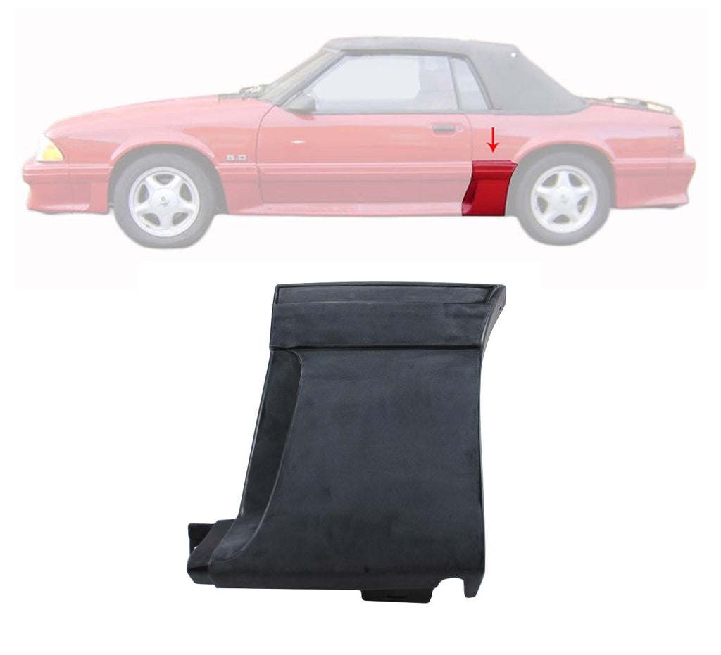 1987-1993 Mustang GT Rear Quarter Body Molding, LH, w/ Side Scoop Ground FX