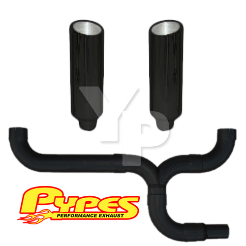 10" Slant Black Double Stack Stainless Pypes Exhaust Kit Chevy 2500 3500 Diesel