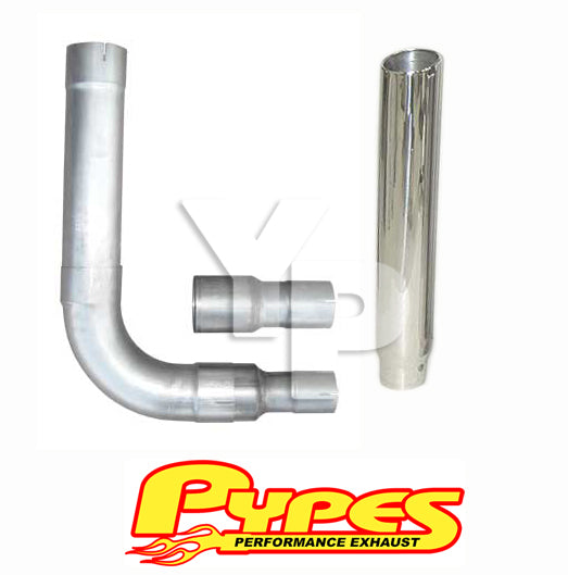 6" Slant Single Stack Stainless Pypes Exhaust Kit for Chevy 2500 3500 Diesel