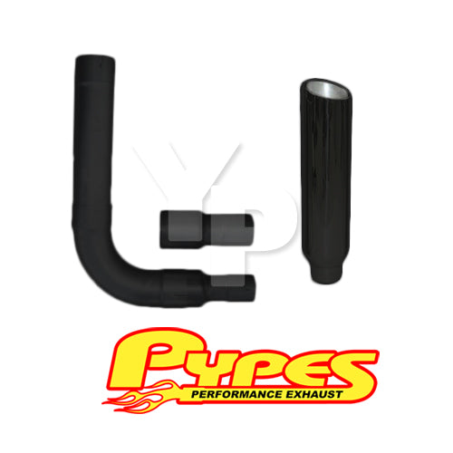 Chevy 6.6L 2500 3500 HD Diesel 8" Stainless PYPES Black Slant Stack Exhaust Kit