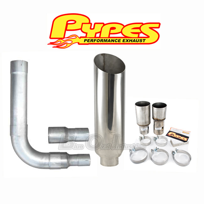 Ford Truck 6.4 Powerstroke Super Duty 10" Miter Cut PYPES Stack Kit Stainless
