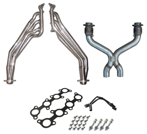 2011-2014 Mustang GT 5.0 PYPES 3" Long Tube Headers X-Pipe with High Flow Cats