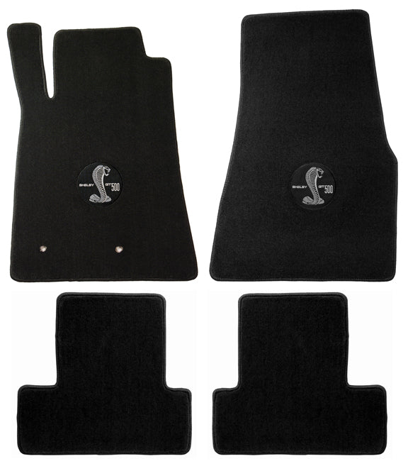 2011-2012 Mustang Shelby GT500 Lloyd 4 piece Black Front Rear Floor Mats Set