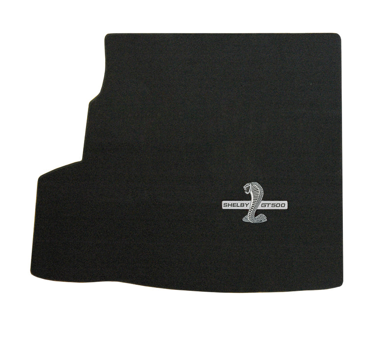 2010-2014 GT-500 Convertible Black Trunk Mat WITH Shaker - Shelby & Cobra Logo