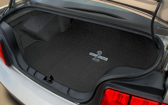 2010-2014 GT-500 Convertible Black Trunk Mat WITH Shaker - Shelby & Cobra Logo