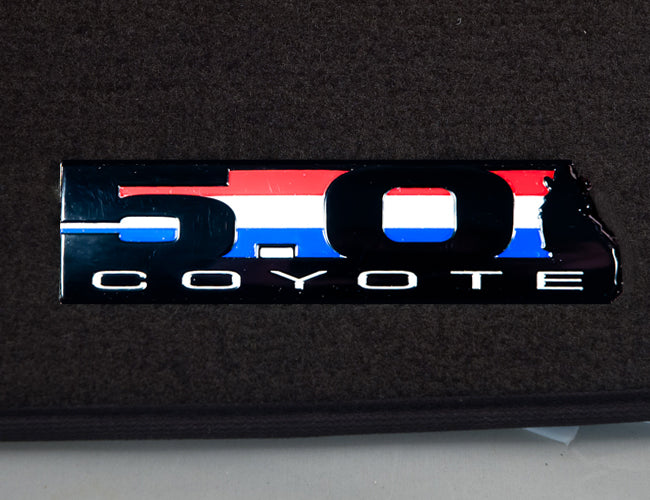 2011-2014 Ford F150 F-150 OEM Black Front Floor Mats w/ Black 5.0 Coyote Emblem