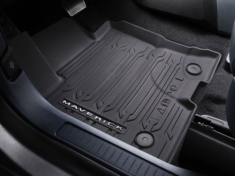 2022 Ford Maverick 2.5 Hybrid OEM 4pc Rubber Front & Rear Floor Mat Liners Black