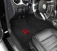 2015-2023 Shelby GT350 4pc Black Front & Rear Floor Mats Set w/ Red Logo