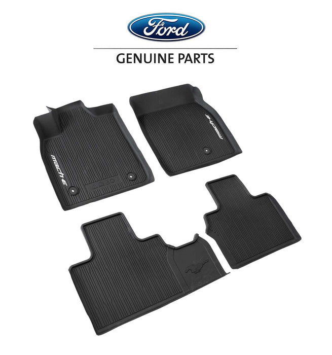 2021-2023 Ford Mustang Mach-E OEM 4pc Front Rear Rubber Floor Mat Tray Liners