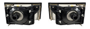 1987-1993 Mustang Stock Complete Headlights Pair SAE/DOT Adjusters Seals Bulbs