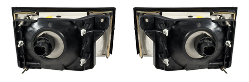 1987-1993 Mustang Stock Complete Headlights Pair SAE/DOT Adjusters Seals Bulbs