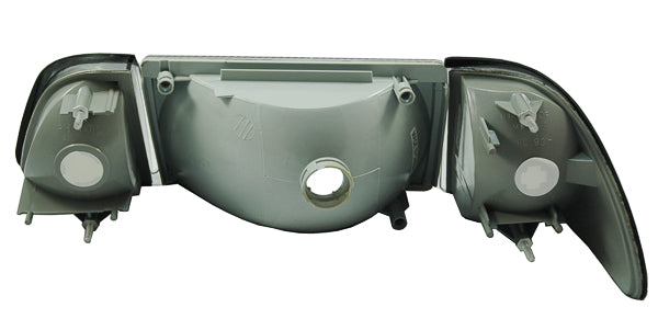 1987-1993 Mustang GT Euro Smoked Headlights w/ Amber Sides & Stock Fog Lights