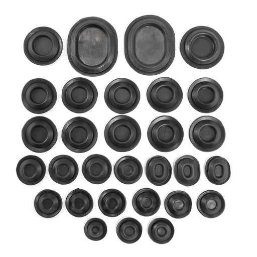1979-1993 Ford Mustang Body Rubber Water Tight Seal Drain Plug Kit 30 pieces