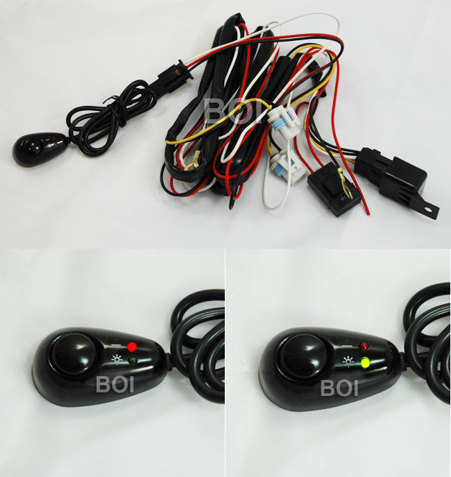2003-2004 Mustang Cobra Fog Light Pigtail Wiring Harness & Switch with H10 Plugs
