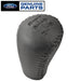 1983-2004 Mustang 5 Speed Genuine Ford OEM Black Leather Shifter Shift Knob