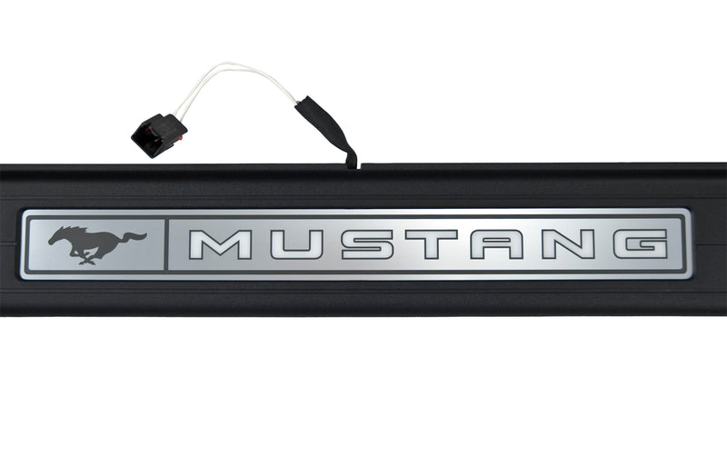 2015-2023 Mustang Illuminated Lighted Door Sill Step Plates - Driver & Passenger