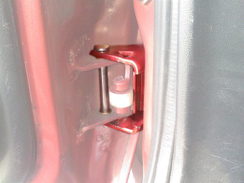 1982-1993 Mustang Upper & Lower Door Hinge Brackets, Tension Arms, Pin, & Roller
